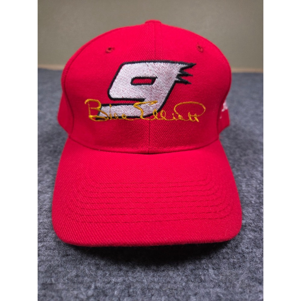 NASCAR Bill Elliott Hat Mens OSFA Red Dodge Racing Number 9 Signature Cap Y2K